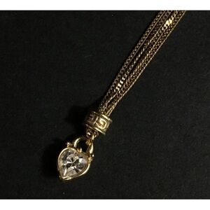 GIVENCHY Heart Rhinestone Necklace
